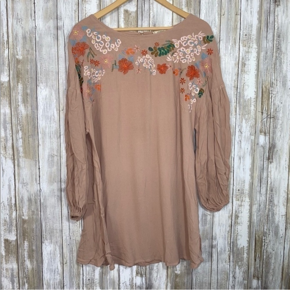 Umgee Blush Embroidered Dress - Picture 2 of 8